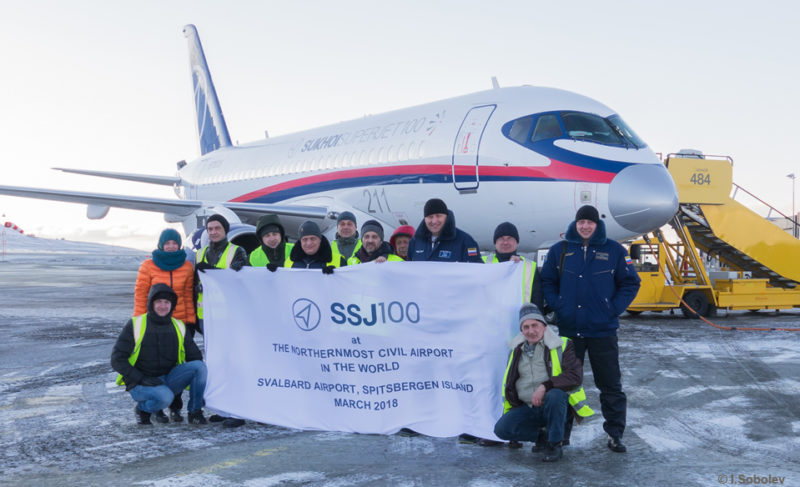 Sukhoi Superjet-100 доказал способность совершать полёты в арктических широтах