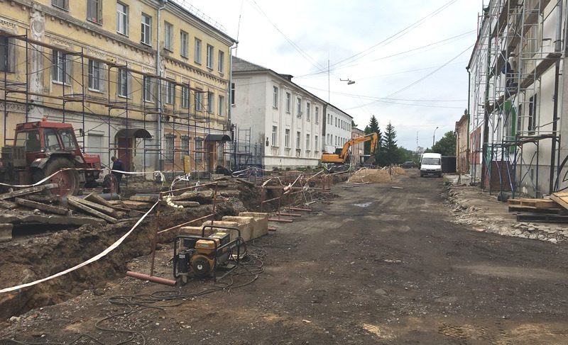 Реконструкция центра: стартовал ремонт в Преображенском и Вознесенском переулках