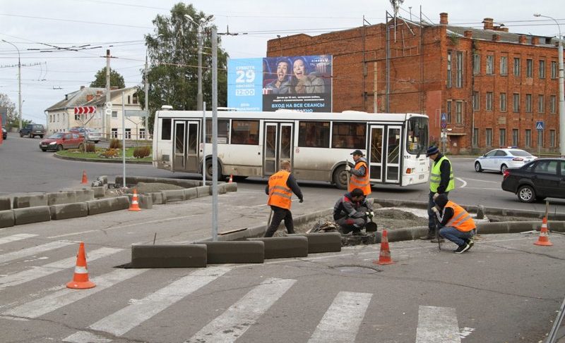 Оптимизацию движения в Рыбинске начали с установки «островков безопасности»