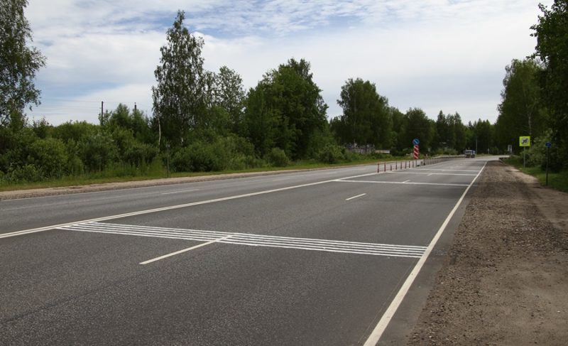 Впервые в Рыбинске: на участке Окружной нанесли шумовую разметку