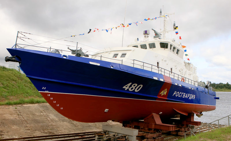 Третий из четырёх: «Вымпел» спустил на воду ещё одного «Грачонка» для Росгвардии. Катер будет служить в Керченском проливе