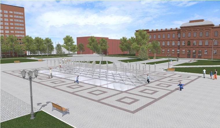 На Градостроительном Совете одобрили замену фонтана на площади Дерунова. Каким он будет?