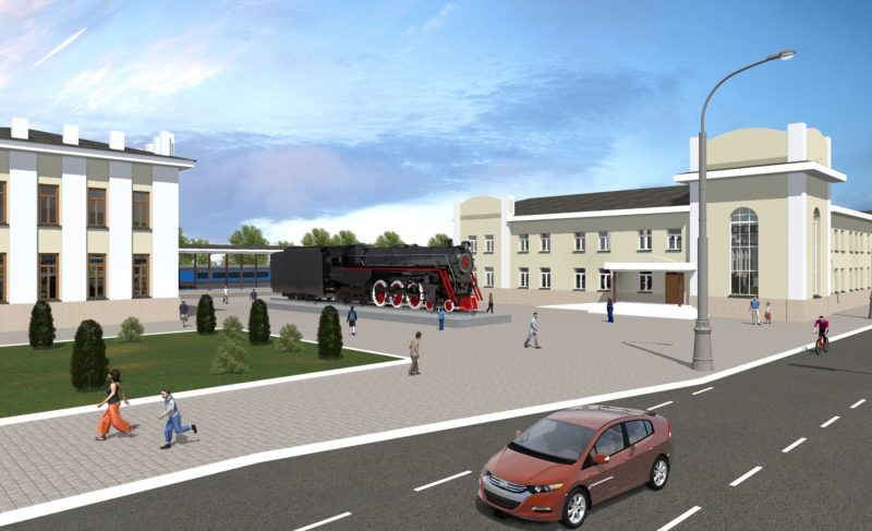 На привокзальной площади установят памятник паровозу. Переговоры с РЖД об этом вели три года