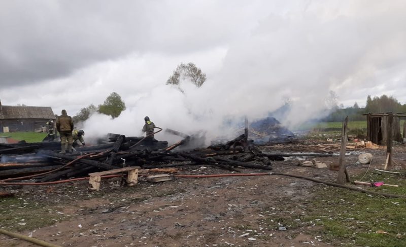 При пожаре под Угличем погибли женщина и трое детей