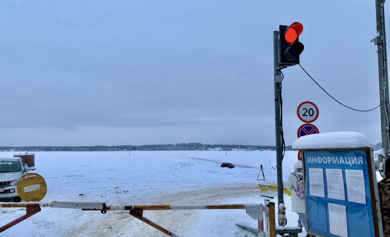 Ледовая переправа в Глебово начала работу. Помогли морозы