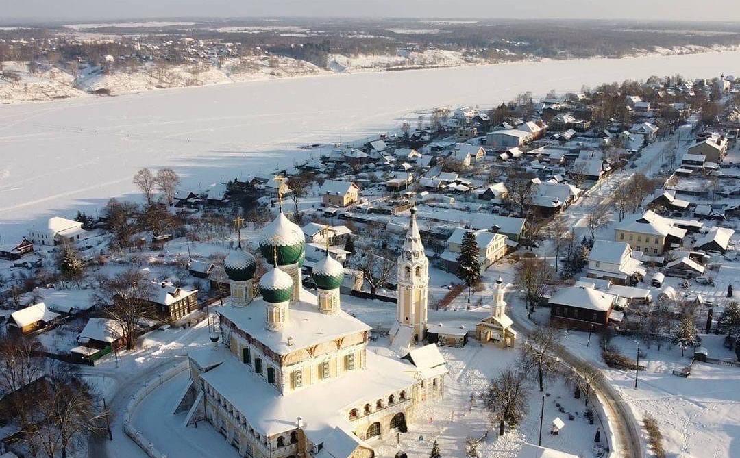 Воскресенский собор Тутаев вид сверху