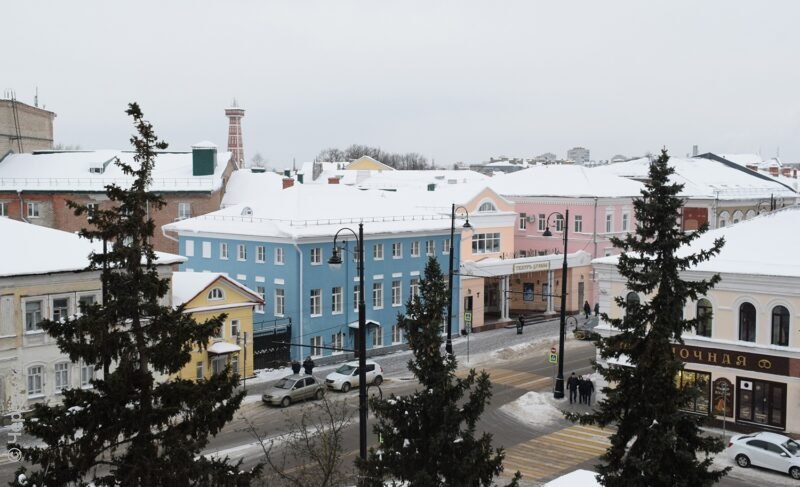Зимний Рыбинск. Десять фото с колокольни Спасо-Преображенского собора