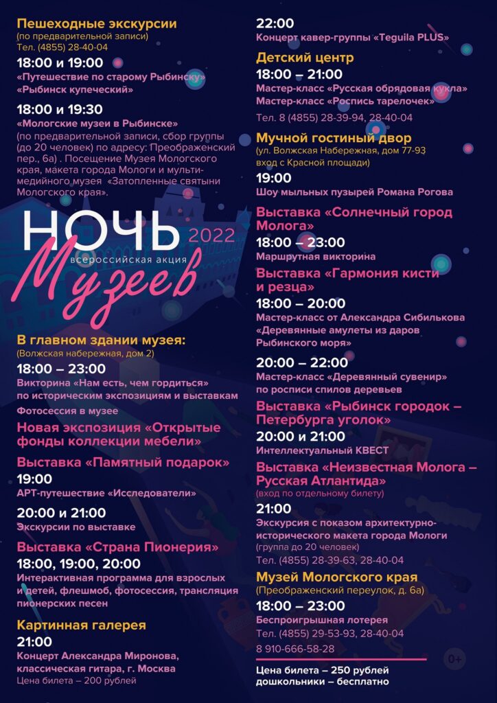 В Рыбинске пройдёт «Ночь музеев». Обзор и афиши