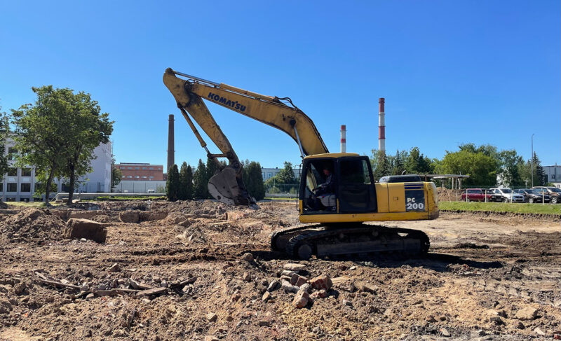 Возле центральных проходных «ОДК — Сатурн» начали благоустраивать территорию