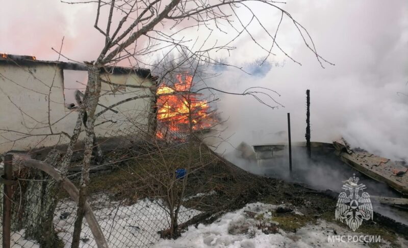 При пожаре на Юршинском острове погиб мужчина. Следователи проводят проверку