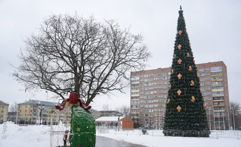 Ёлку на площади Дерунова в Рыбинске уберут, но позже
