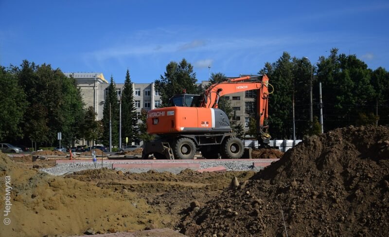 Реконструкция площади Жукова в Рыбинске продолжается. Фото со стройплощадки